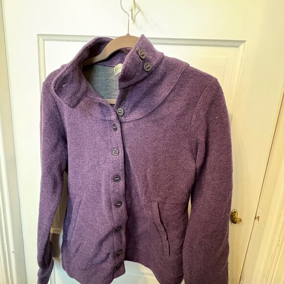 Ibex Sweaters - Women's Medium Ibex cardigan in deep plum